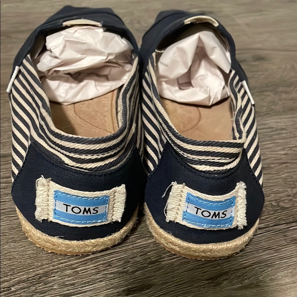 Toms Blue and Black Moccasins with Classic Design